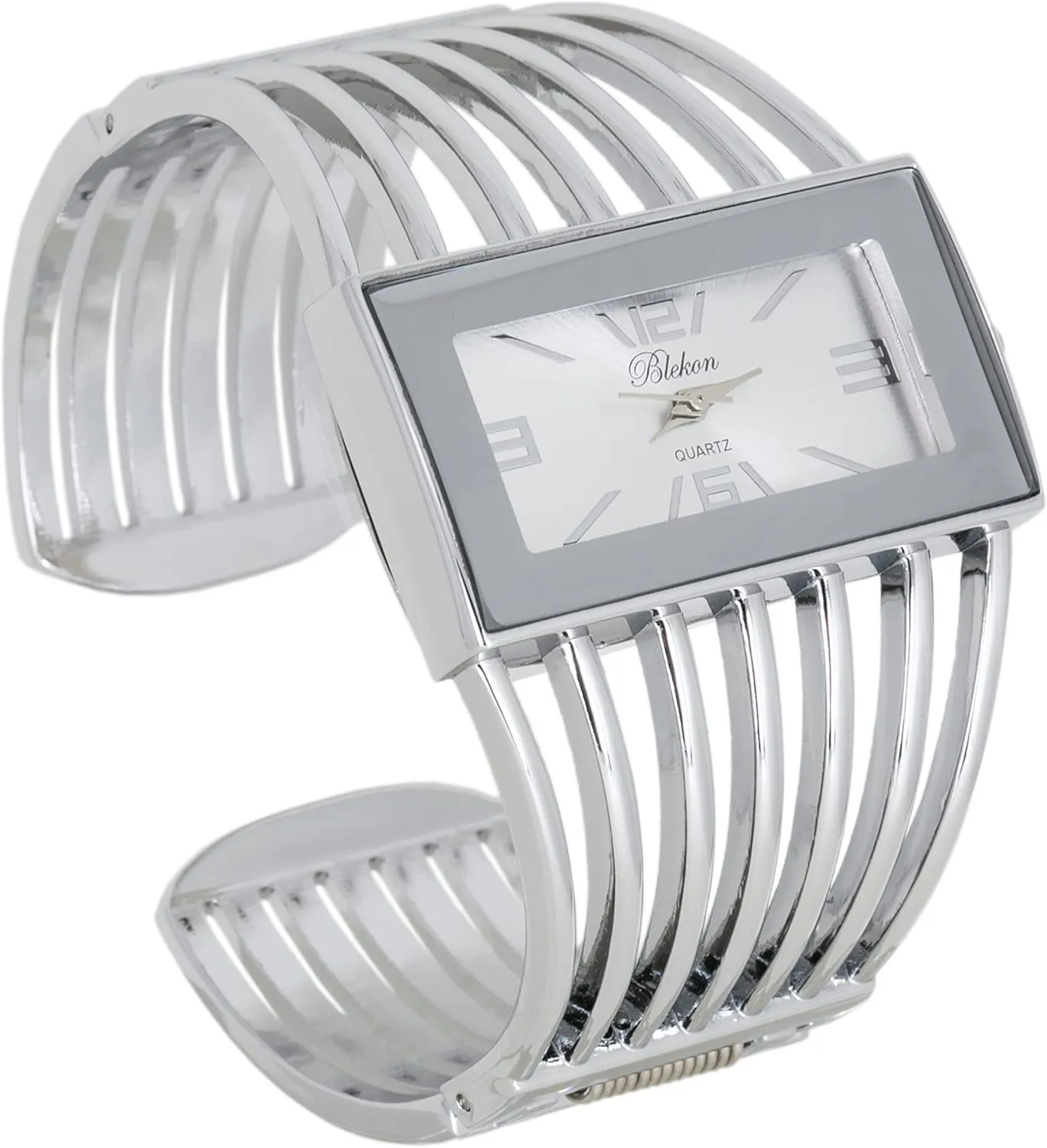 Cuff Bangle Watch Blekon Collections Ladies Fashion synonym disclaimer undergraduate blowhole sedentary precede Watch - Rectangular Analog Quartz Sturdy Stylish Wrist Watch Semi 