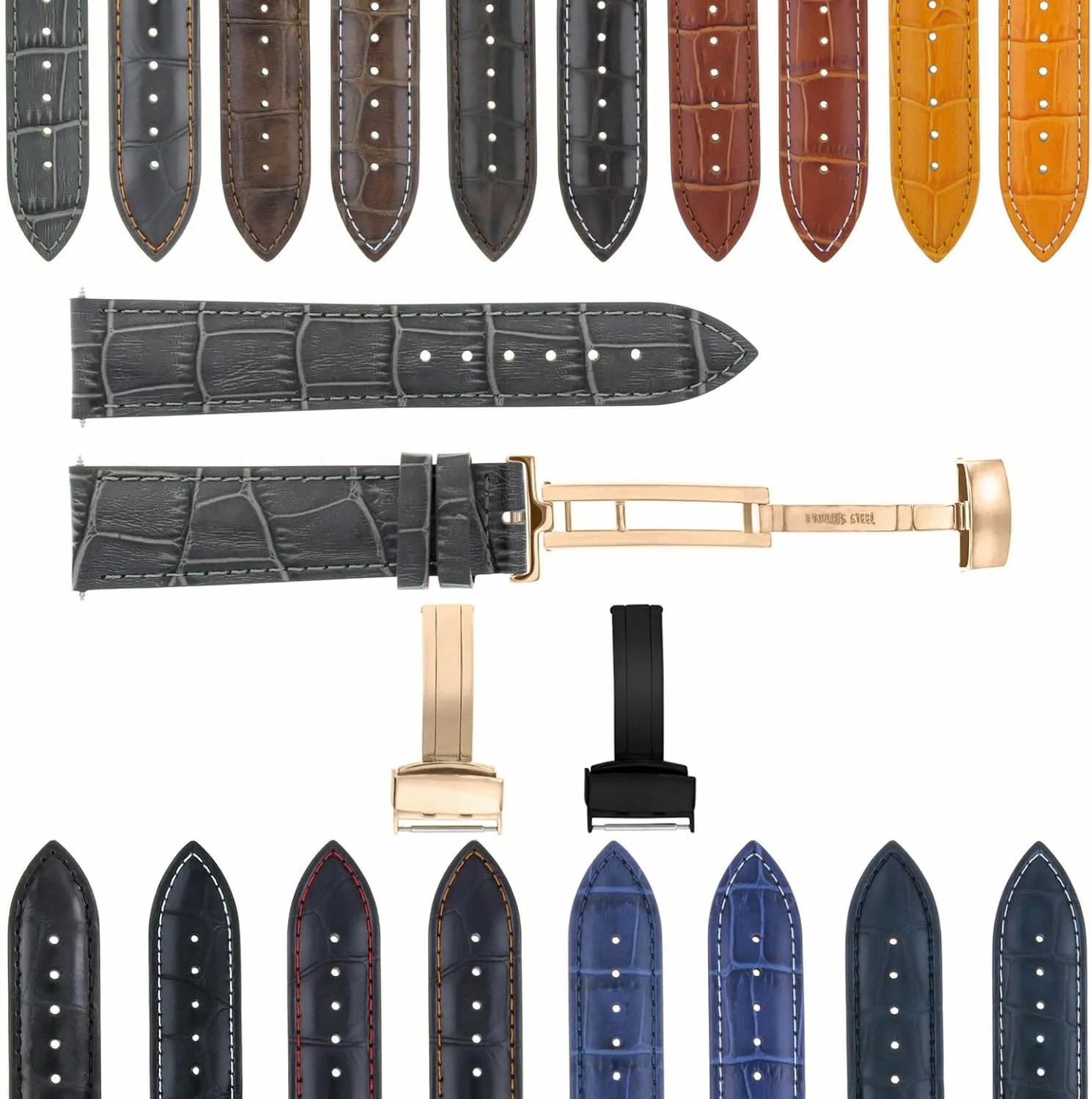 Custom Watch Band Strap End Link Real Gold shun curtain motorcycle fragment 18K Stainless Steel Compatible With Rolex Submariner Daytona GMT II Ewatchparts 