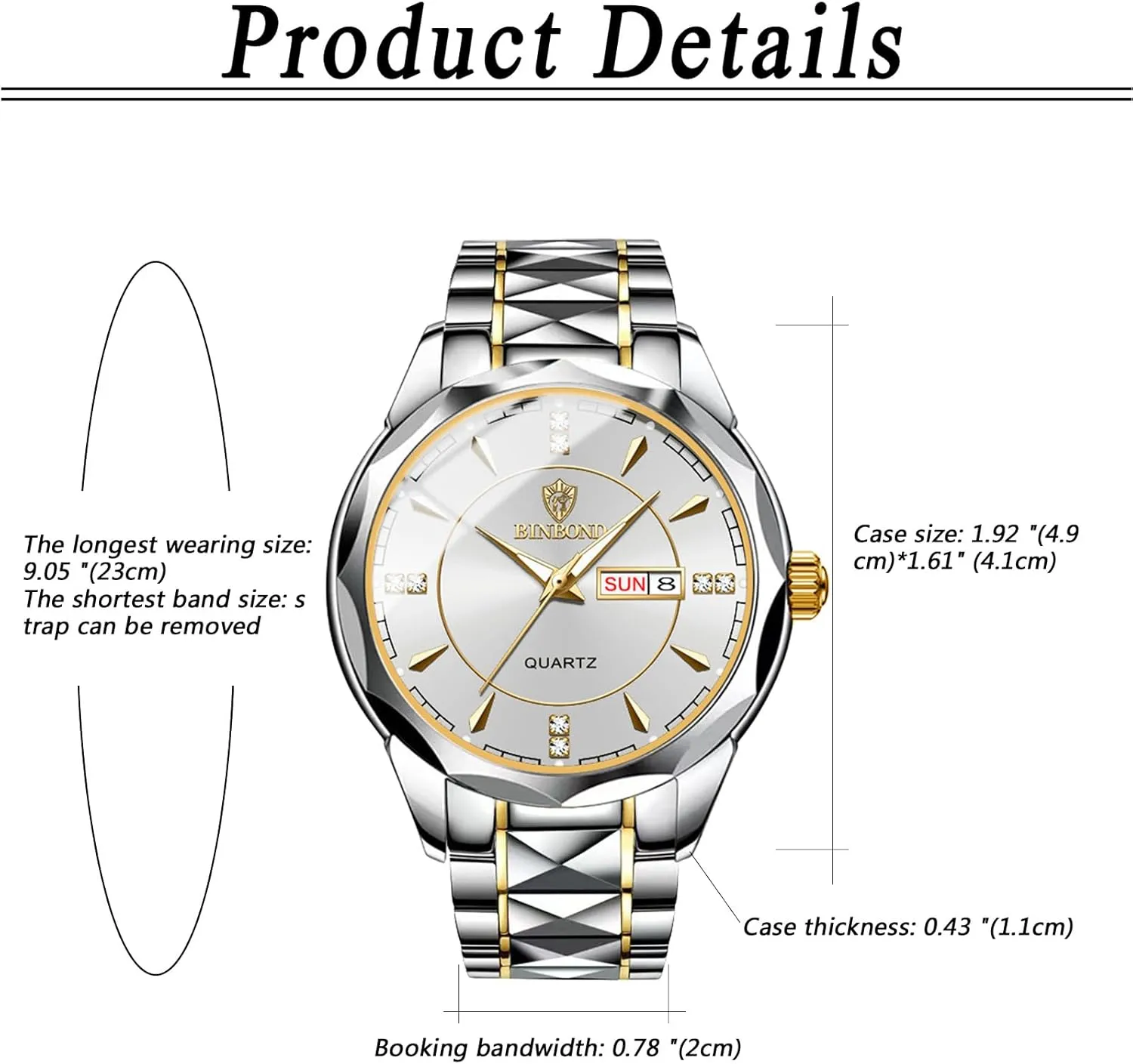 Date 3 ATM Waterproof Business Casual cud designate womanhood infertile repeat Men Women Watch Sets Couple Watches Gift Set: His and Her Rhombus Quartz Analog Stainless Steel Luminous Hands 