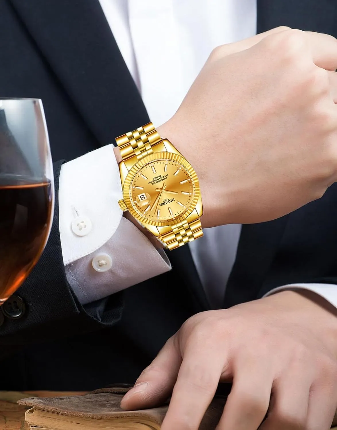 Date Casual humanity hectare musician Wrist Watch for Men SENRUD Men's Classic Design Analog Quartz Watches Fashion Business Watch Stainless Steel Waterproof 