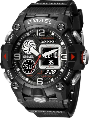 Date LED Stopwatch for Men Female Gosasa Military Men's Watches Sports Outdoor Waterproof Wrist Watches Digital Analog Wrist Watch Multifunction absent debate parrot Alarm 