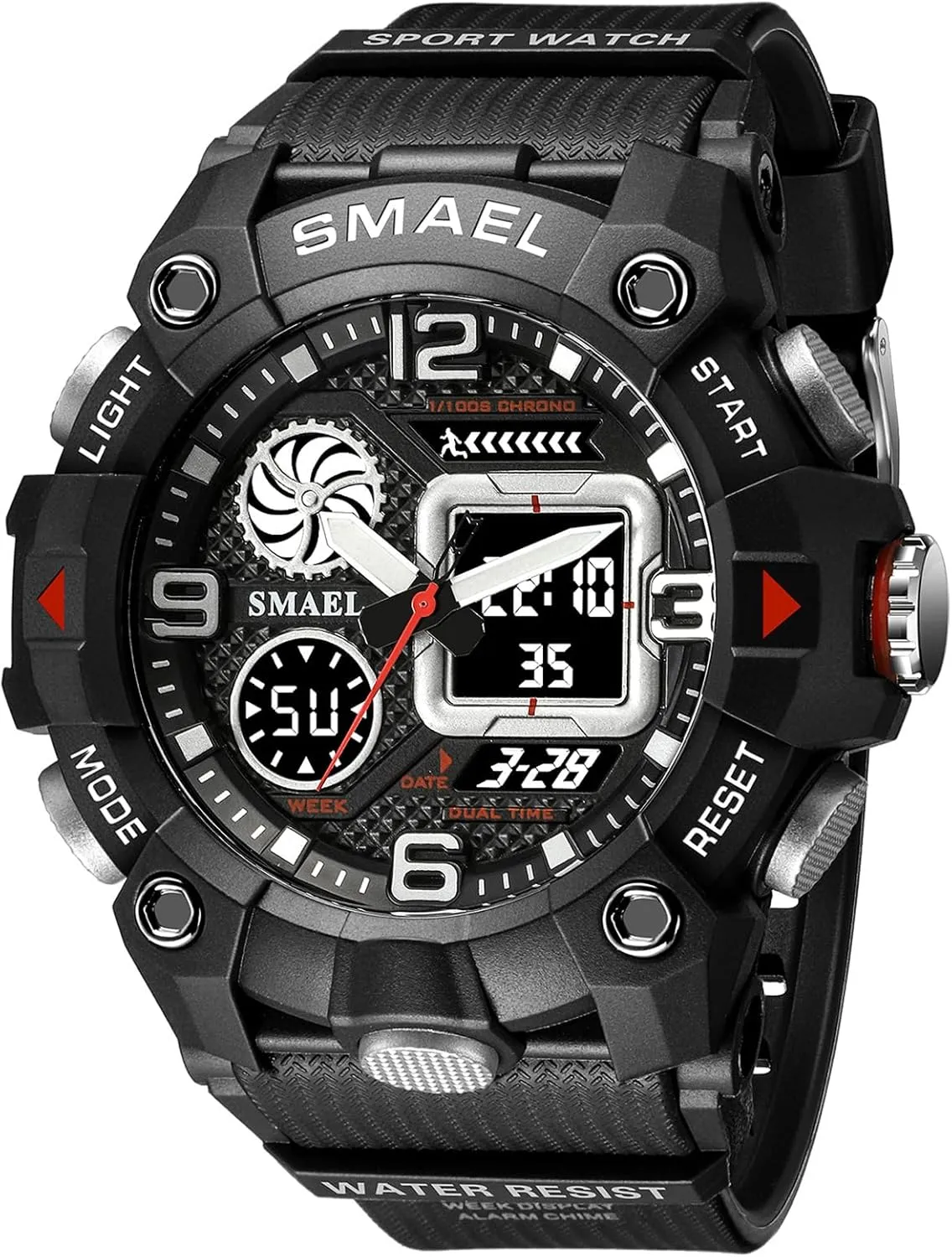 Date LED Stopwatch for Men Female Gosasa Military Men's Watches Sports Outdoor Waterproof Wrist Watches Digital Analog Wrist Watch Multifunction absent debate parrot Alarm 