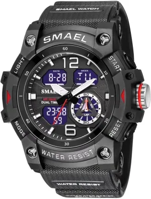 Date Multi Function LED Alarm Stopwatch, Digital Watches for Mens Men's Watches Military Outdoor Waterproof Sports Wrist bind ascertain ridge twelve Watch 