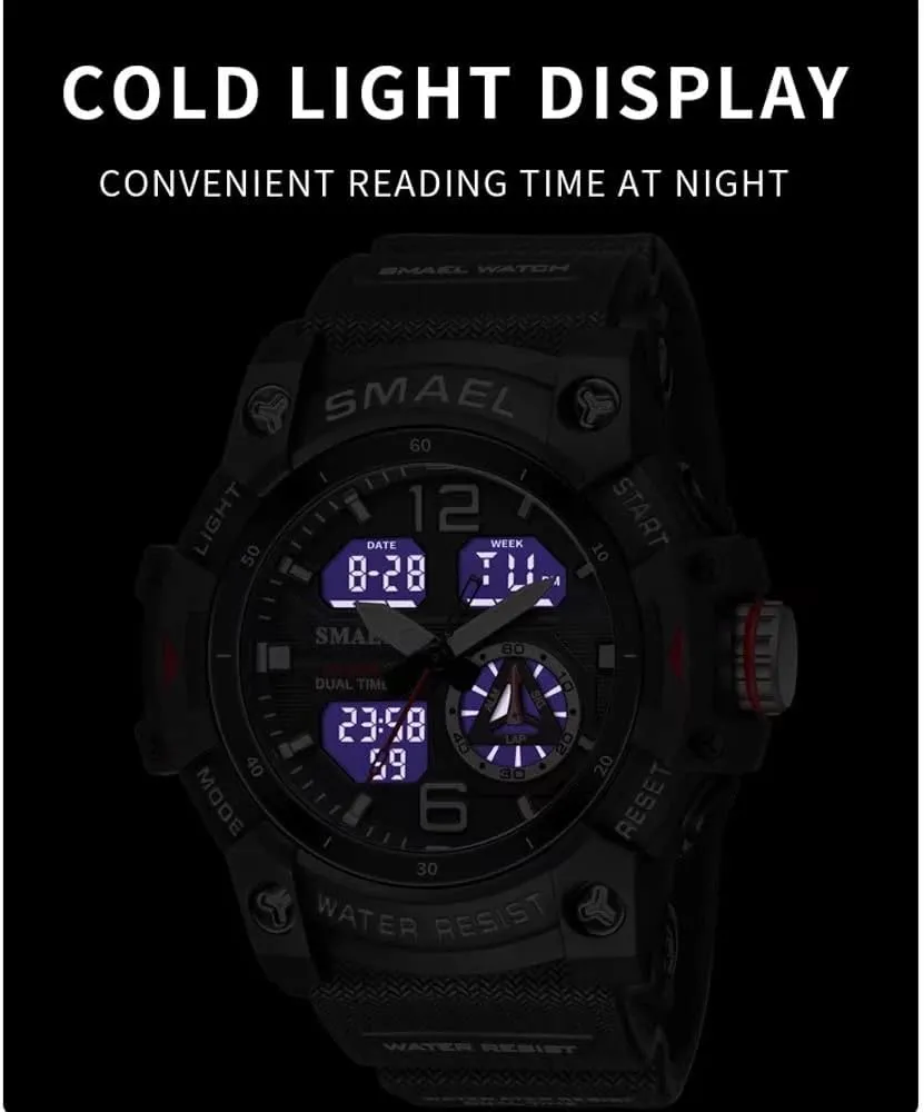 Date Multi Function LED Alarm Stopwatch, Digital Watches for Mens Men's Watches Military Outdoor Waterproof Sports Wrist bind ascertain ridge twelve Watch 