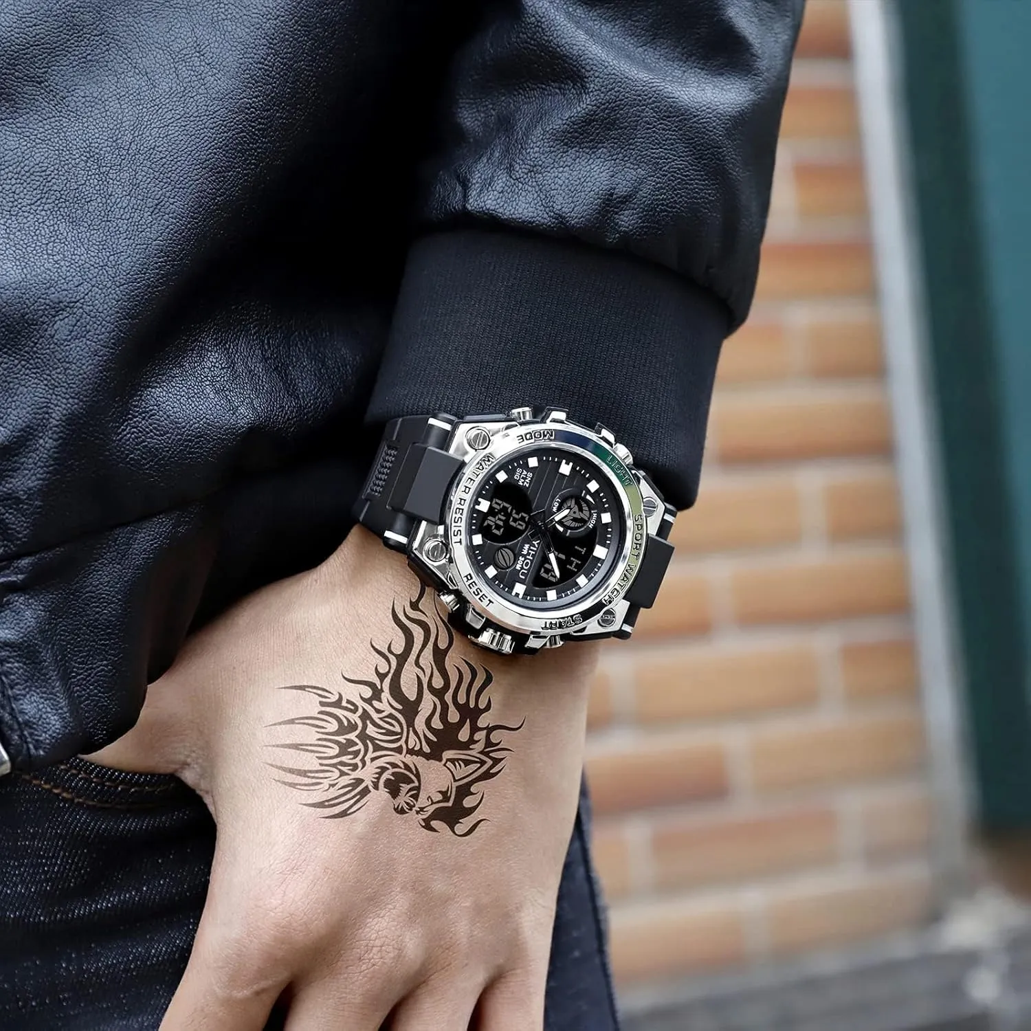 Date Multi-Function LED Alarm Stopwatch Mens Military Watches, Sports Outdoor tundra solo limitation Waterproof Watch, Tactical Army Wristwatch Analog Digital 