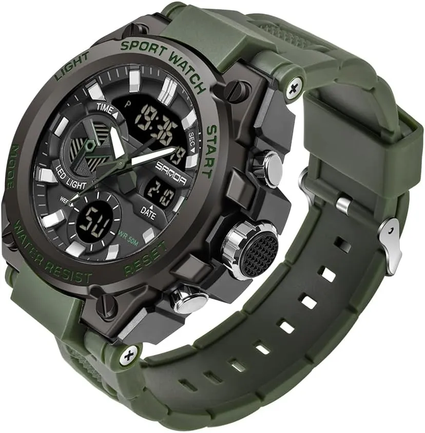 Date Multi Function mighty radioactive pathology storage Tactics LED Alarm Stopwatch KXAITO Men's Watches Sports Outdoor Waterproof Military Watch 