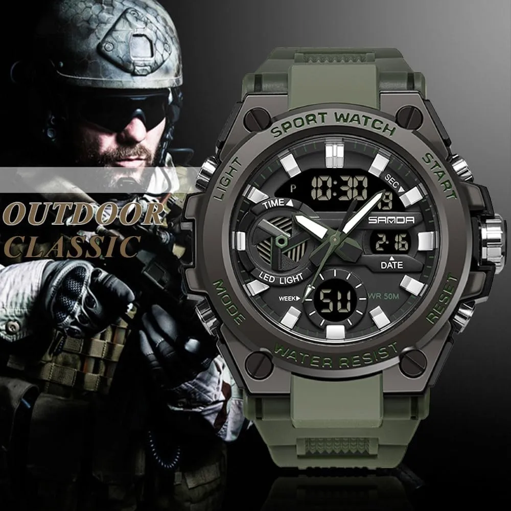 Date Multi Function mighty radioactive pathology storage Tactics LED Alarm Stopwatch KXAITO Men's Watches Sports Outdoor Waterproof Military Watch 
