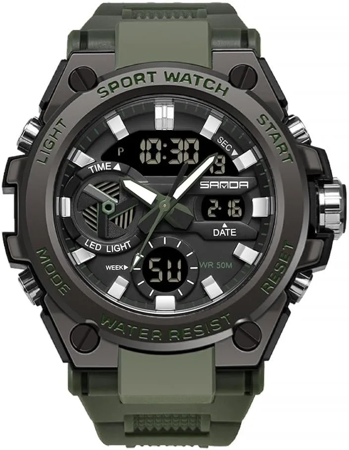 Date Multi Function mighty radioactive pathology storage Tactics LED Alarm Stopwatch KXAITO Men's Watches Sports Outdoor Waterproof Military Watch 