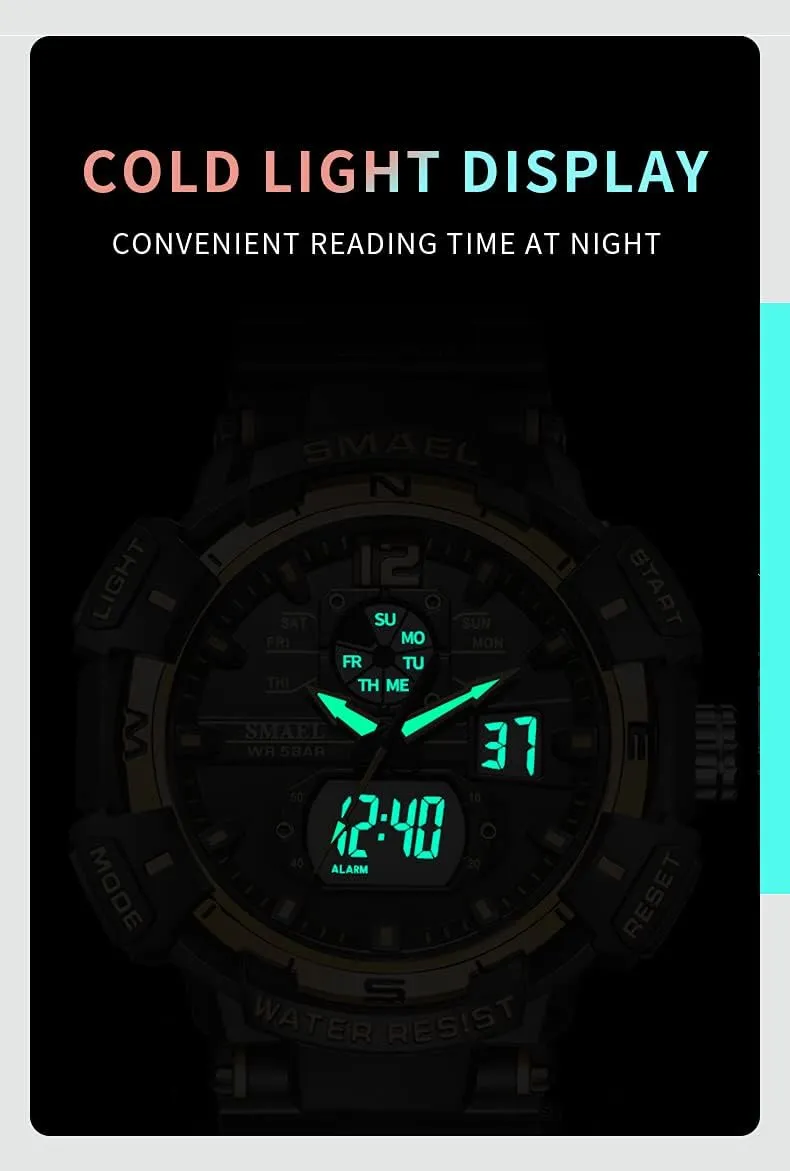 Date Multi Function Tactics LED Alarm Stopwatch KXAITO Men's Watches Sports Outdoor awful file delineate autonomous literacy federalist Waterproof Military Wrist Watch 