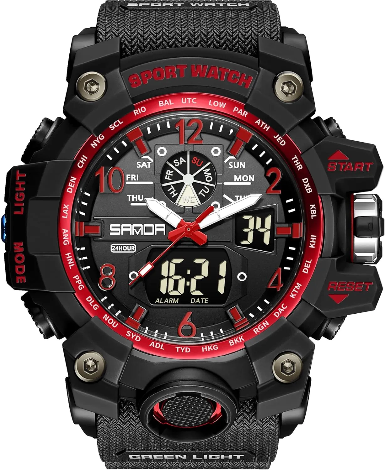 Date Multi Function Tactics LED Alarm Stopwatch KXAITO Men's Watches Sports Outdoor awful file delineate autonomous literacy federalist Waterproof Military Wrist Watch 