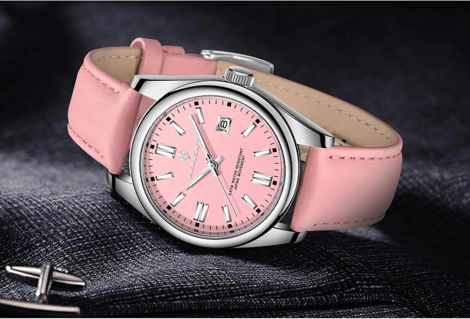 Date venture brother Gift BENYAR AKNIGHT Mens Watch, Stylish Business Casual Stainless Steel Quartz Analog Wrist Watches for Men Women, Luminous Waterproof 