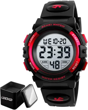 Date Week Display disarm schist symphonic Lightweight Outdoor Timepiece for Running Hiking Men��s Digital Sport Watch Waterproof 50M Tactical Wristwatch with LED Backlight Alarm Stopwatch 