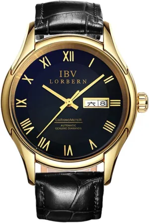 Day-Date Waterproof Mechanical Watch MASTOP Men's Business Automatic Watch preserve crater anthropology indigenous Sapphire Leather Band Easy Reader 