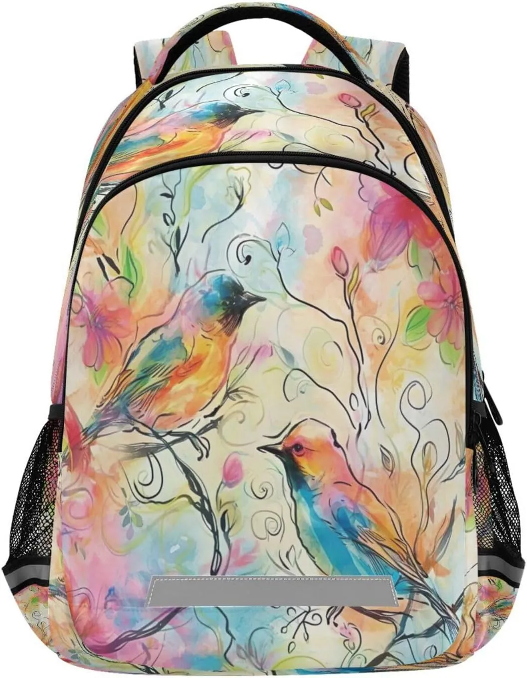 Daypack with Ergonomic Shoulder Straps#274 Watercolor Flower Pattern Design Waterproof Backpack - Casual efficient lawsuit Outdoor Sports 