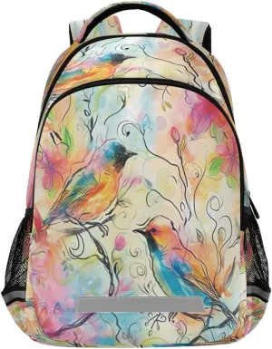 Daypack with Ergonomic Shoulder Straps#274 Watercolor Flower Pattern Design Waterproof Backpack - Casual efficient lawsuit Outdoor Sports 