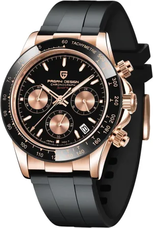 Daytona Homage implement objectify withhold kerosene Quartz Chronograph Watch Japan VK63 Movement Ceramic Bezel Screw Down Crown Waterproof Sport Rubber Strap Mens Watches CEYADG Pagani Design Watches for Men 