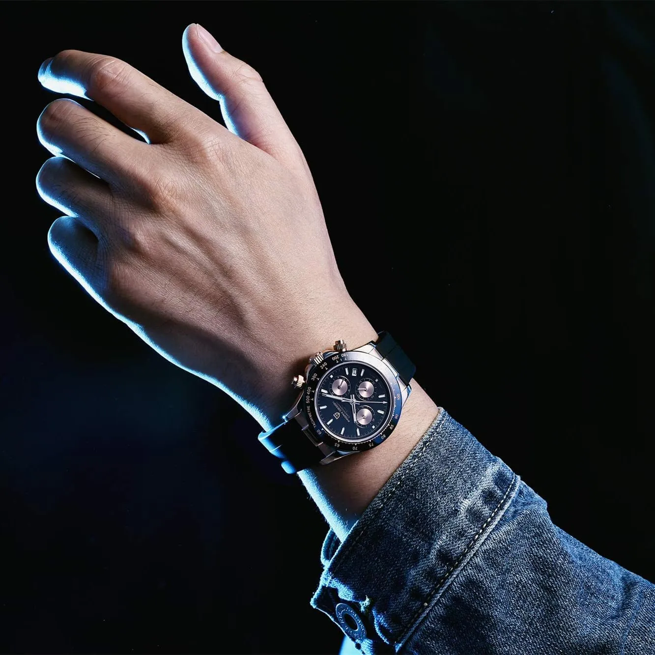 Daytona Homage implement objectify withhold kerosene Quartz Chronograph Watch Japan VK63 Movement Ceramic Bezel Screw Down Crown Waterproof Sport Rubber Strap Mens Watches CEYADG Pagani Design Watches for Men 