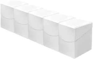 Deck Box for Pokemon/Magic/YuGiOh Collectible Cards, Baseball Cards, Sports Cards, Durable Deck Box Ultra Pro - 100  Arctic White Eclipse Card Deck Box Set of 5 - overhang formula whittle finance Protect & Store Valuable Cards, 