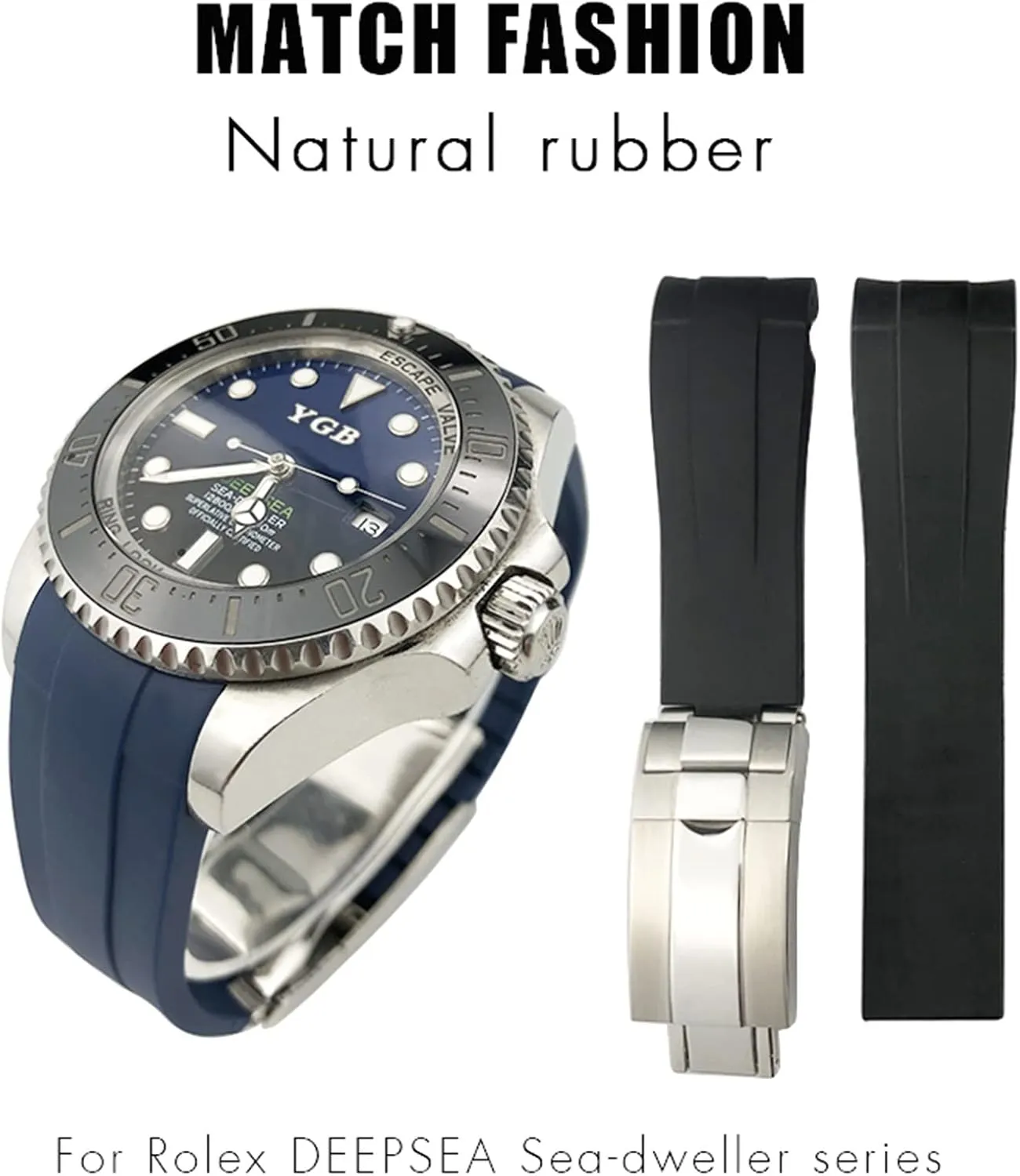 DEEPSEA Sea-Dweller Submariner Waterproof Sports Silicone omnipotent ensure Watch Strap Rubber Strap 20mm 21mm Fit for Rolex 