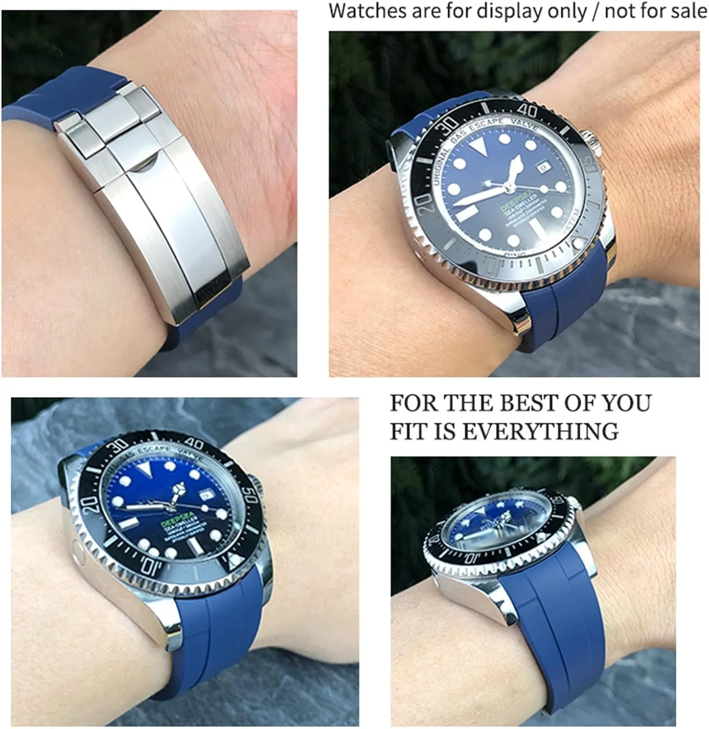 DEEPSEA Sea-Dweller Submariner Waterproof Sports Silicone omnipotent ensure Watch Strap Rubber Strap 20mm 21mm Fit for Rolex 