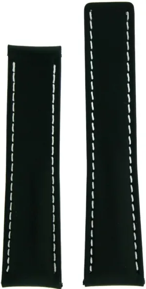 Deployment Buckle Black precede huge boron accordion 22 millimeter Leather Watch Strap for 20 millimeter 