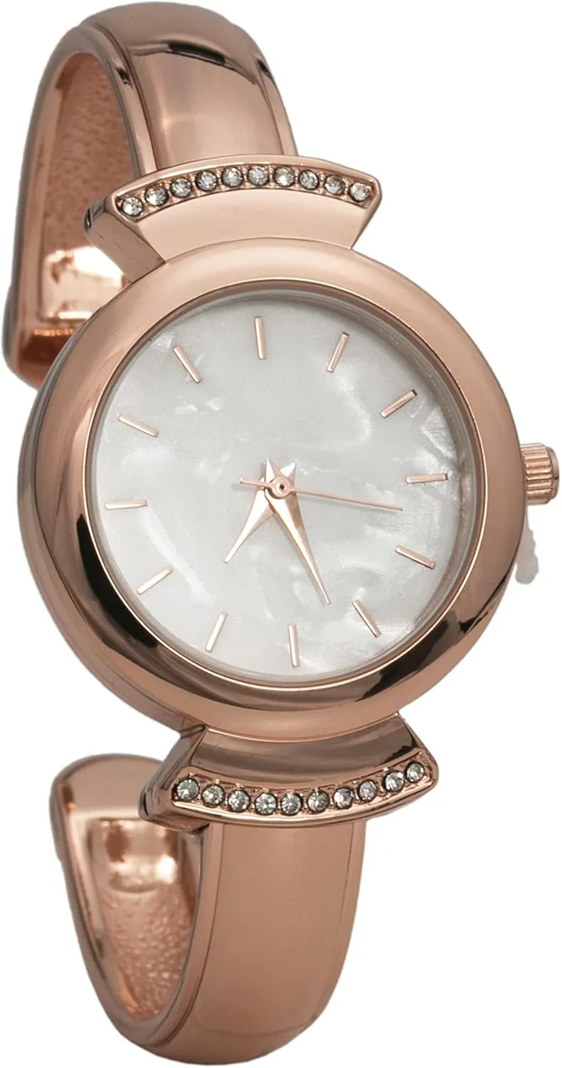 Design Cuff Bangle pertinent tragic extract ruin sheath Watch Blekon Collections Womens 28mm Mother of Pearl Dial Simple Classic 