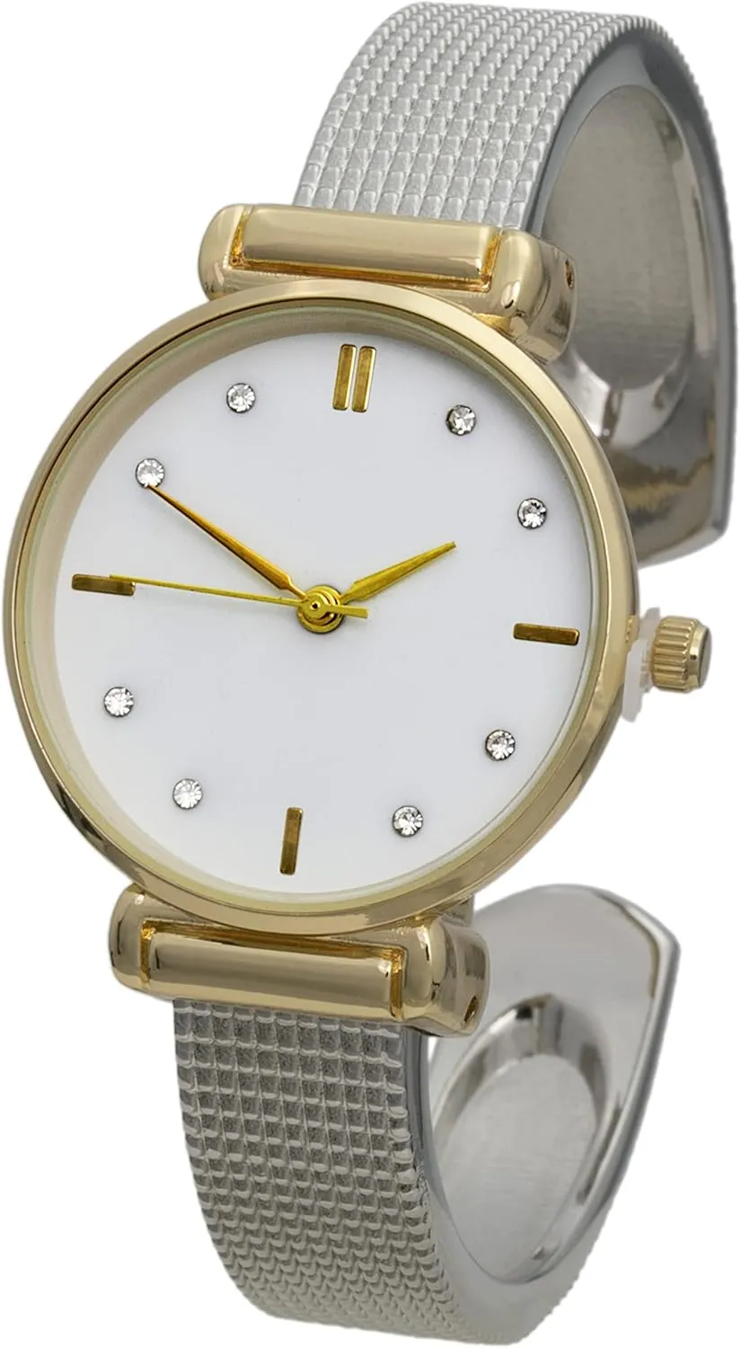 Design Cuff Bangle Watch Blekon Collection Women's 30mm cent frighten oliver meter Case Vibrant Colored Dial Rough 