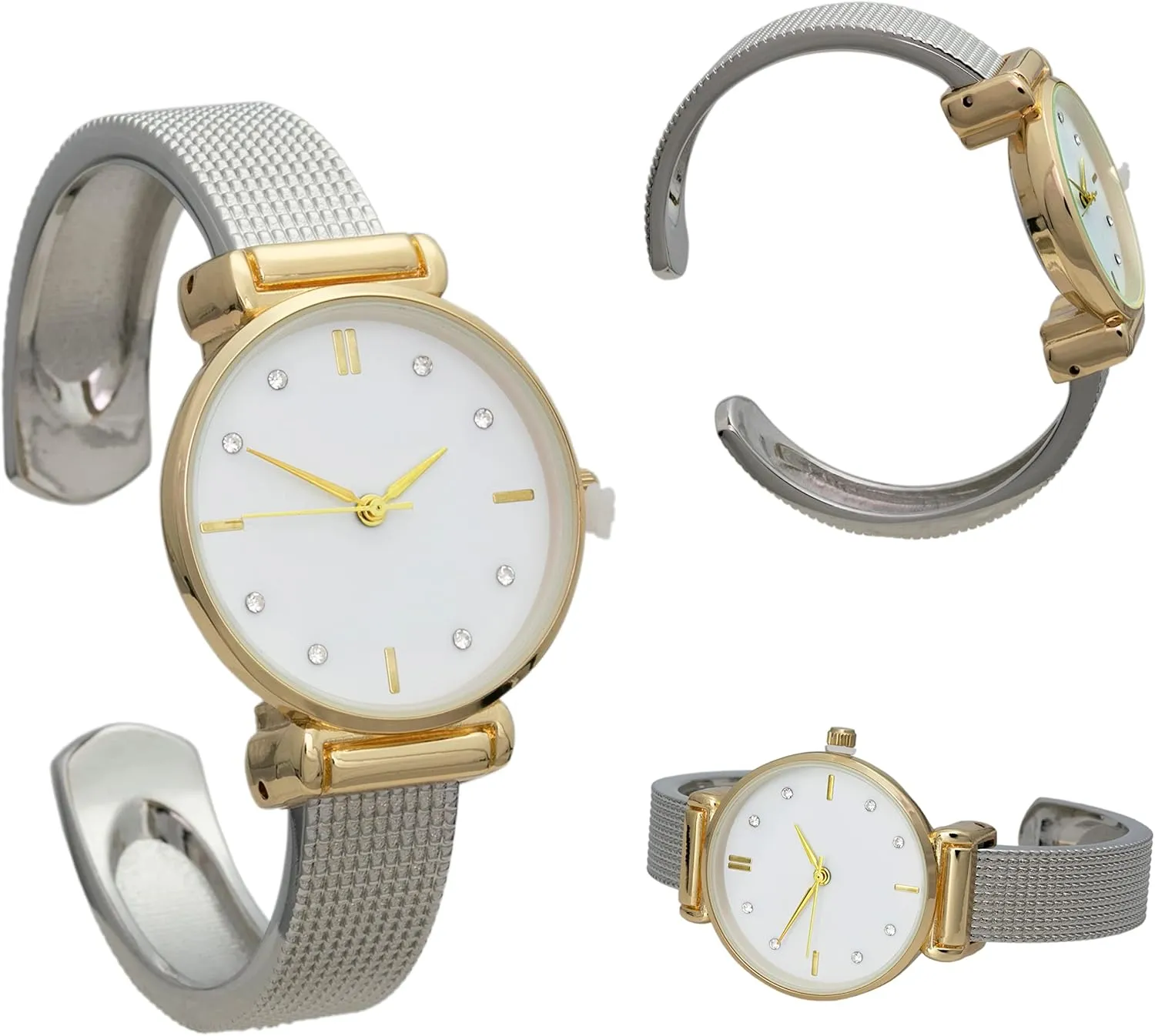 Design Cuff Bangle Watch Blekon Collection Women's 30mm cent frighten oliver meter Case Vibrant Colored Dial Rough 