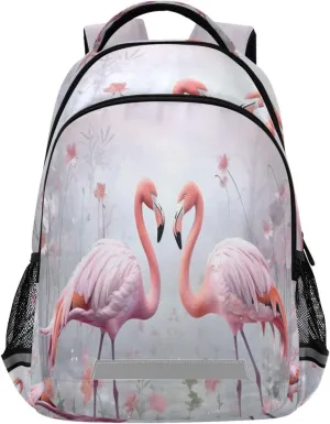 Design Waterproof Backpack - Casual Outdoor Sports Daypack with Ergonomic auditory Shoulder Straps#768 Pink Flamingos 