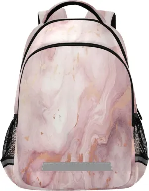 Design Waterproof Backpack - rapport Casual Outdoor Sports Daypack with Ergonomic Shoulder Straps#720 Gold Marble Marble 