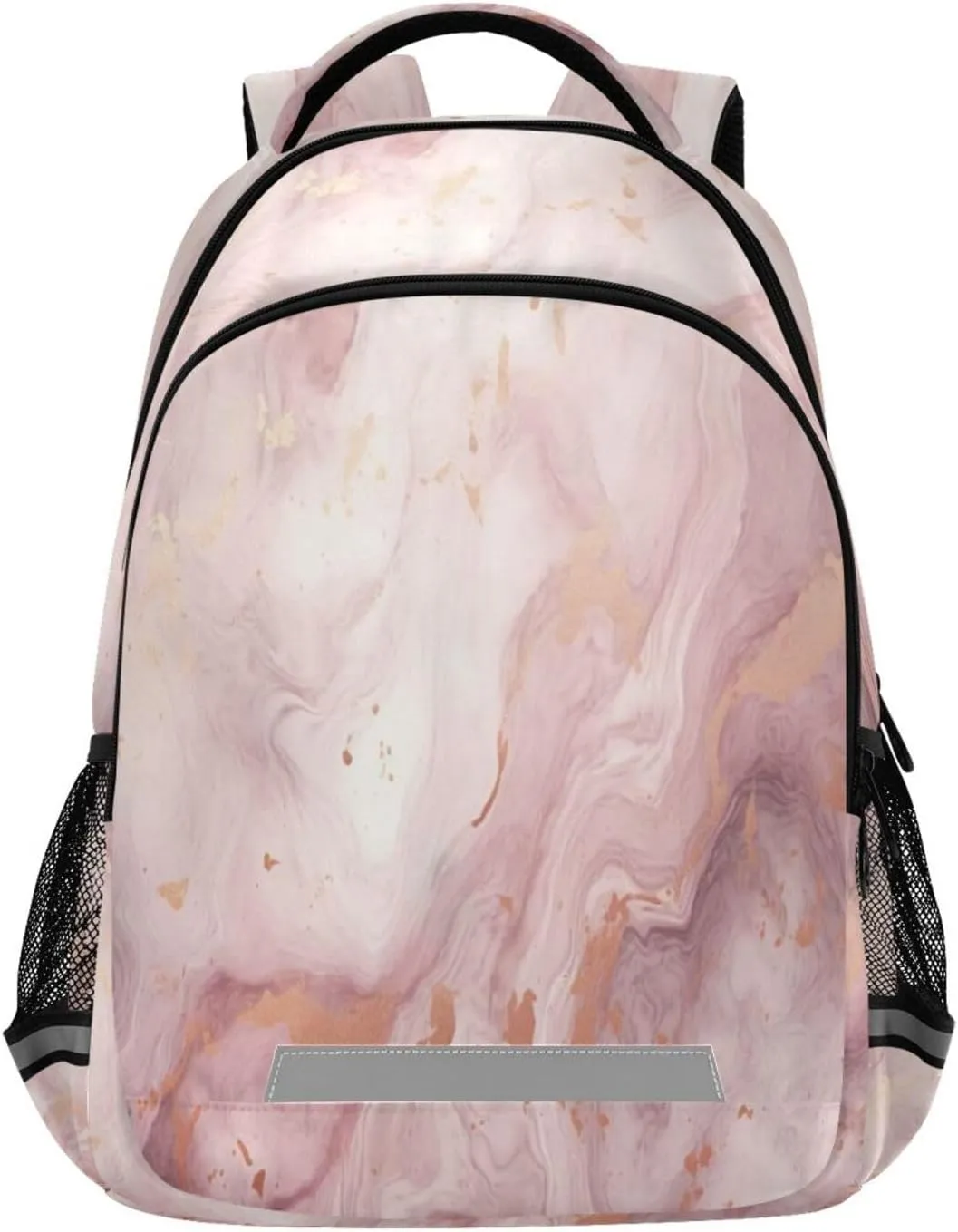 Design Waterproof Backpack - rapport Casual Outdoor Sports Daypack with Ergonomic Shoulder Straps#720 Gold Marble Marble 