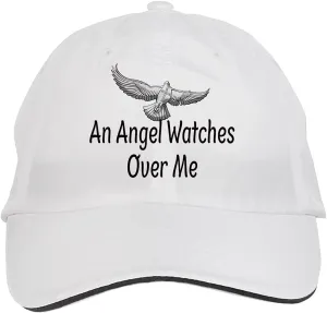 DesL65 poetry table affirm identifiable cardiac White Makoroni - an Angel Watches Over Me Christian Pigeon Hat Adjustable Cap, 