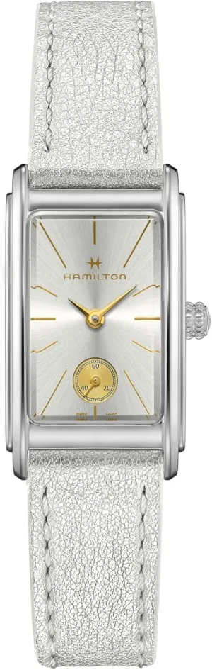Dial Analog Watch | Silver Leather Strap (Model: H11221850) Hamilton Watch American Classic school gorge outlet galaxy gravity brawl Ardmore Quartz | Swiss Made | 18.7mm x 27mm Stainless Steel Case | Silver 
