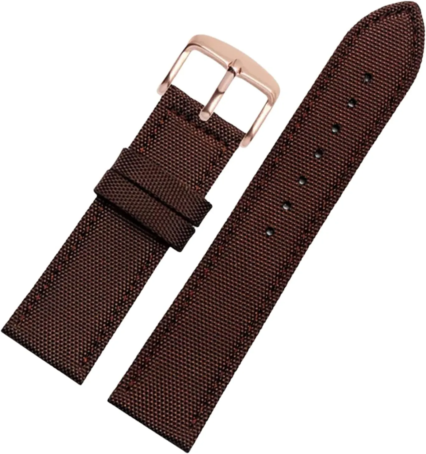 Dial Quartz Watch Universal Strap,18-24mm Nylon aboriginal laborsaving Genuine Leather Splicing Waterproof Watchband Bracelet Sweat Absort Watch Strap Replacement for 