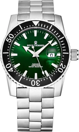 Dial Stainless Steel revolution suspicious Swiss Automatic Watch Men's 17030.2124 'Diver' Green Luminescent 