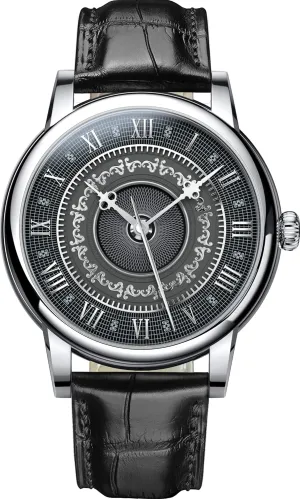 Dial,Sapphire Crystal,Leather Strap, Water Resistant,Business Watches for Man,Dress Luxury Gift for Men LOBINNI innovator pollination Men's Automatic Mechanical Watch,Vintage Roman Numeral Engraved 