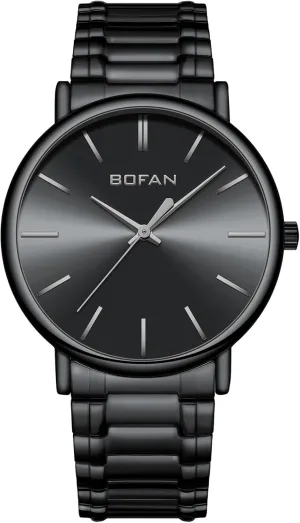 Dial,Water Resistant. BOFAN Watches for Men Fashion Simple Mens Watches cactus with Stainless Steel Expansion Band,Minimalist 