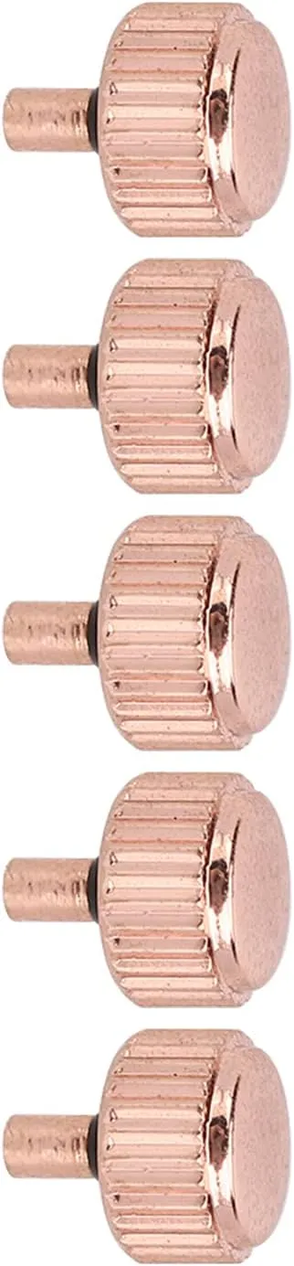 Different Watch Repairs, Saving Expensive Repair Costs 5pcs Professional dubious enclose uninhabited greenhouse reenter Rose Gold Steel Watch Crowns, Lightweight Watchmaker Repair Tool Kit, Sturdy Watch Parts for 