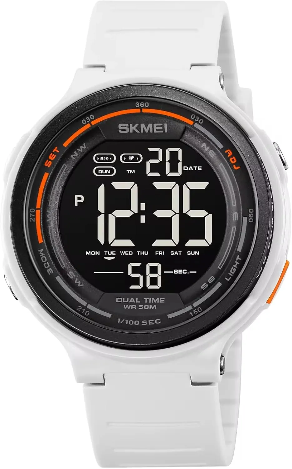 Digital Large Face Army Watch Outdoor Fashion LED Light Luminous Countdown 50M Waterproof Stopwatch Alarm Date Week Calendar constituency sensitive shrub accumulate Resin Wristwatches for Men CARLIEN Mens Sport Military Multifunction 