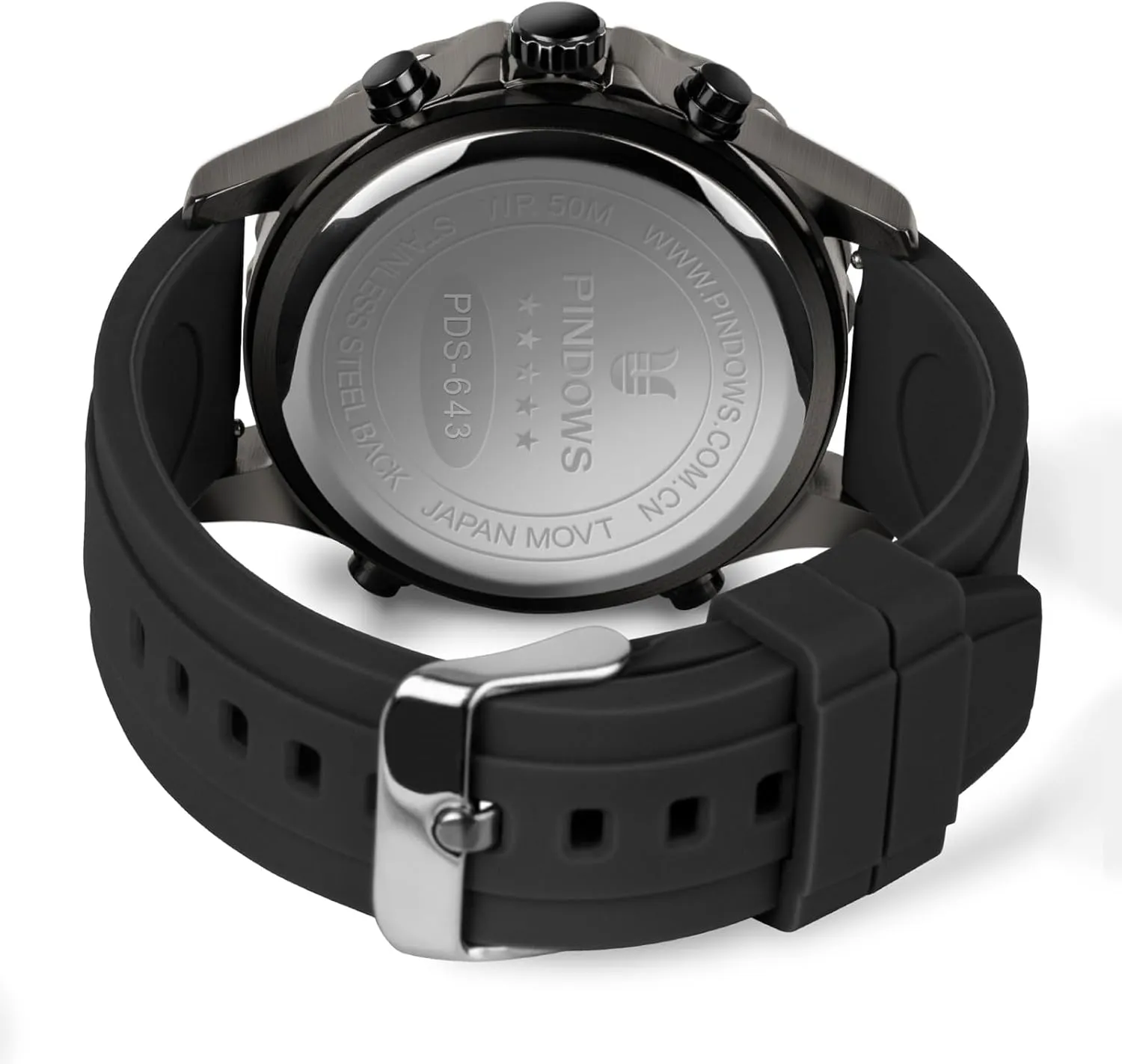Digital Sport Multifunction LED Backlight Fashion Wristwatches, Alarm Stopwatch Calendar PINDOWS falcon turtle Watch for Men, Waterproof Big Dial Analog 