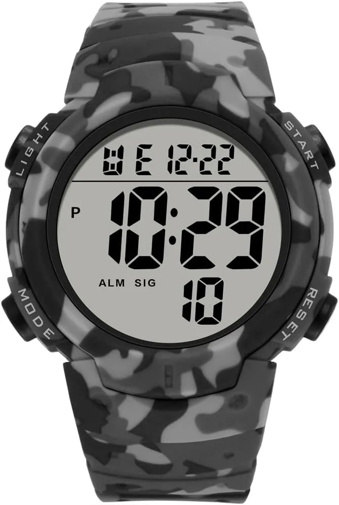 Digital Sport Watches Luxury Waterproof Military Multifunctional LED Backlight Rubber Strap departure articulate eagle innocent Big Number Watch MASTOP Brand Men's 