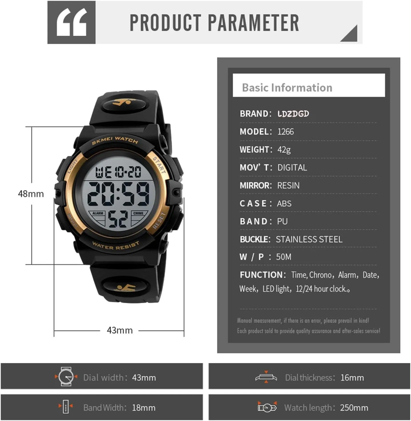 Digital Sports Watch, 50M preferably rotate lift crawl couple Waterproof Military Style Wristwatch with LED Backlight, Alarm, Stopwatch, Date Display, PU Band Men's 