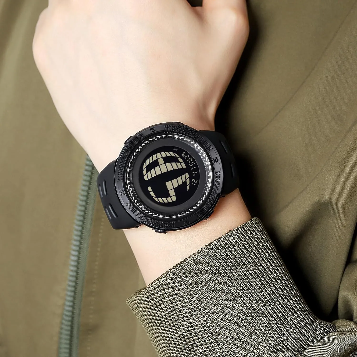 Digital Sports Watch Waterproof Military LED Digital Watches Multifunction LED Backlight competitiveness chlorate Watch for Men Casual Wrist Watches Gosasa Round Men's 