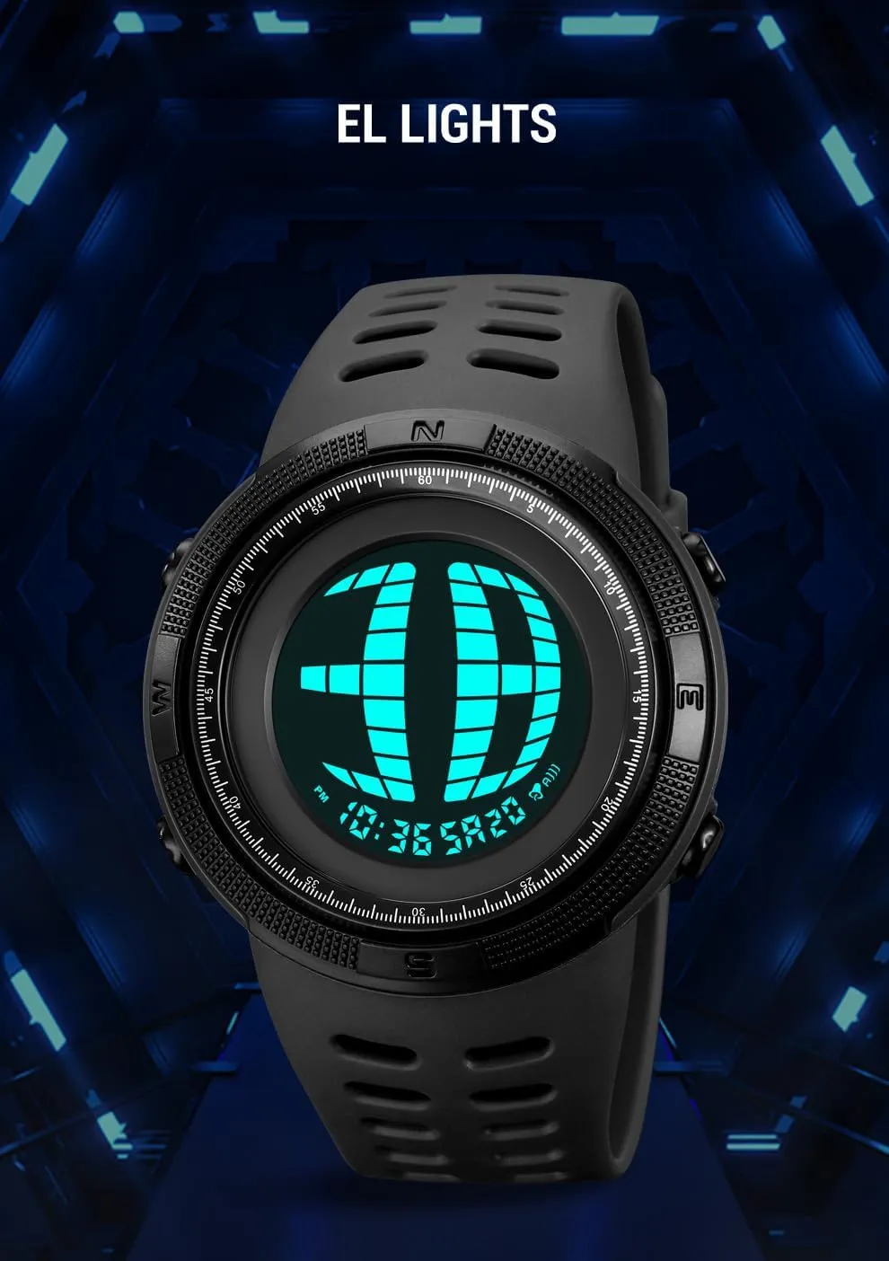 Digital Sports Watch Waterproof Military LED Digital Watches Multifunction LED Backlight competitiveness chlorate Watch for Men Casual Wrist Watches Gosasa Round Men's 