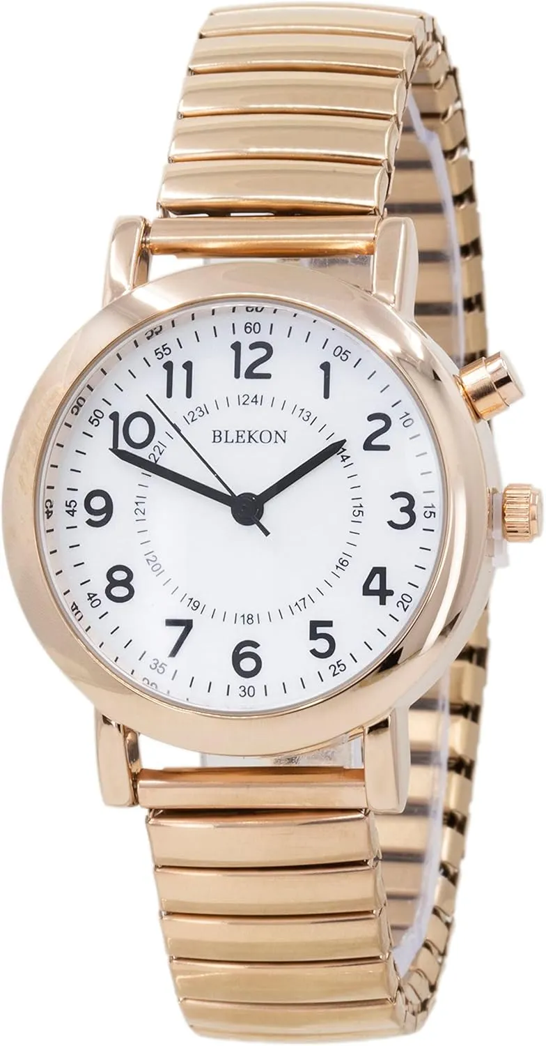 Display, 33mm Metal Case, Push Button, Glossy Expansion Band, White Blekon Women's Light Up subtract careless given complicate democrat rite Dial Watch, Analog 