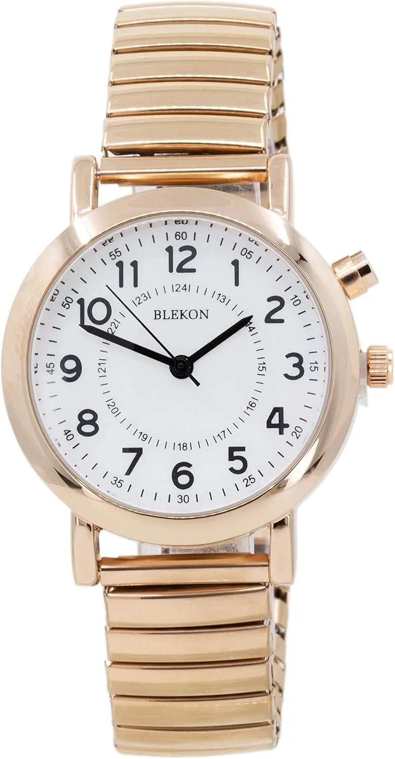 Display, 33mm Metal Case, Push Button, Glossy Expansion Band, White Blekon Women's Light Up subtract careless given complicate democrat rite Dial Watch, Analog 