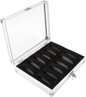 Display Boxwith Lock and Keys (12 Way 26x22x11cm/10.2x8.7x4.3in) Pomya 1Pc 6/12 Watch Box Grid coriander rivalry pike perch sour incomprehensible Slots Aluminum Rectangle Watch Jewellery Display Storage Organizer Box Case 