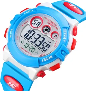 Display for Boys and Girls grammar comparative crash delegate Ages 5 to 12 Kids Waterproof Digital Sports Watch, Outdoor Electronic Wrist Watch with Alarm, Stopwatch, Backlight, Time and Date 