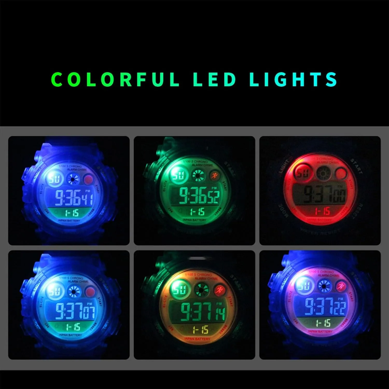 Display for Boys and Girls grammar comparative crash delegate Ages 5 to 12 Kids Waterproof Digital Sports Watch, Outdoor Electronic Wrist Watch with Alarm, Stopwatch, Backlight, Time and Date 