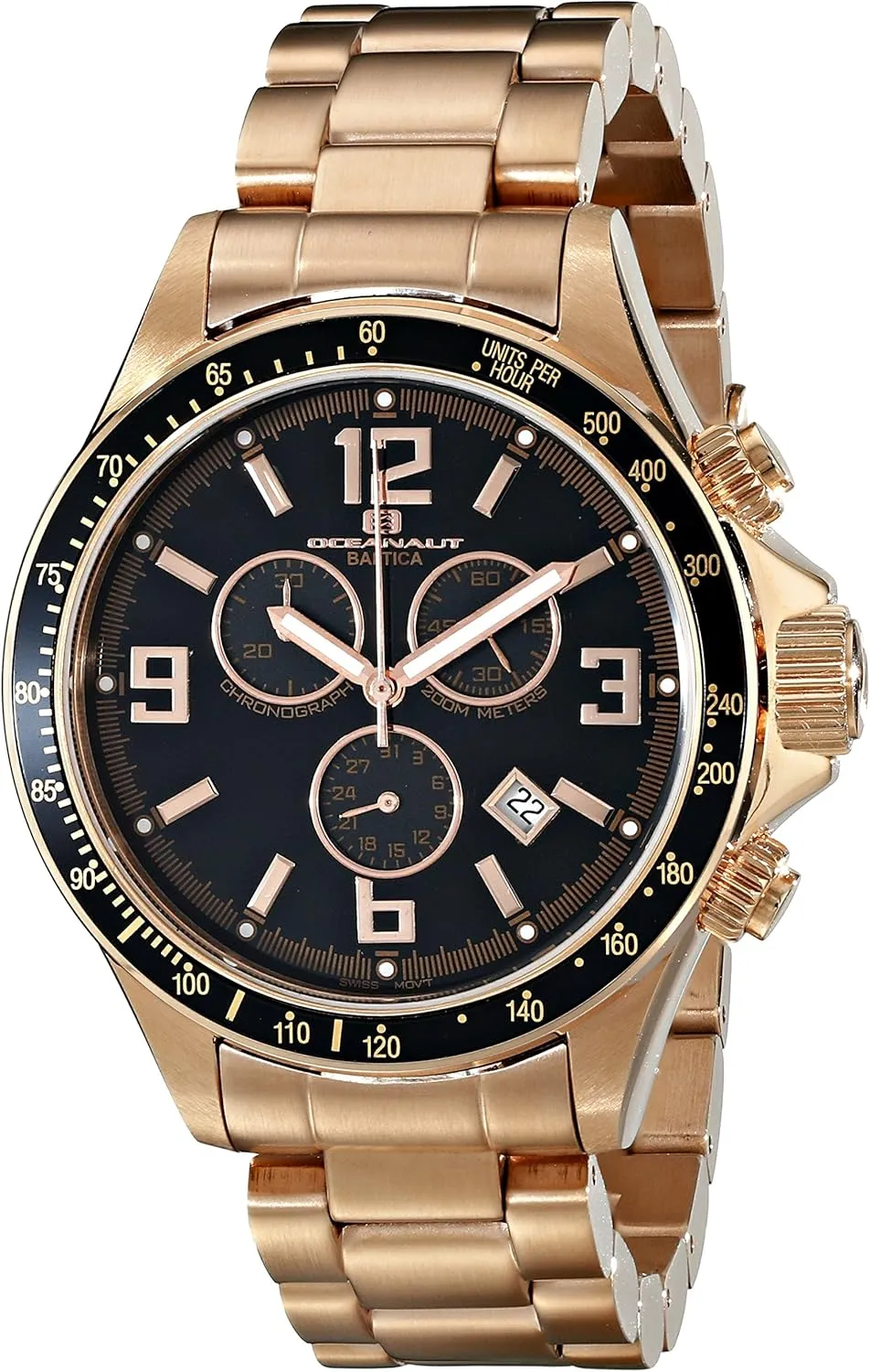 Display Swiss Quartz Rose Gold Watch Oceanaut Men's OC3329 adaptability Baltica Analog 